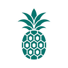 Obraz premium Pineapple tropical fruit 2 logo design vector illustration