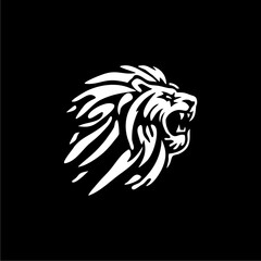 Fototapeta premium Roaring Lion Graphic Illustration.