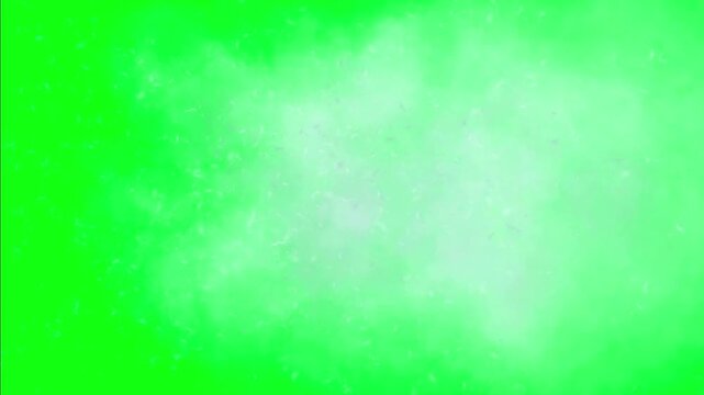Green screen with gold fireworks exploding
