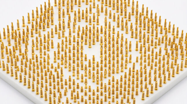 Motif Abstrait Compos&eacute; de Tiges Verticales Dor&eacute;es