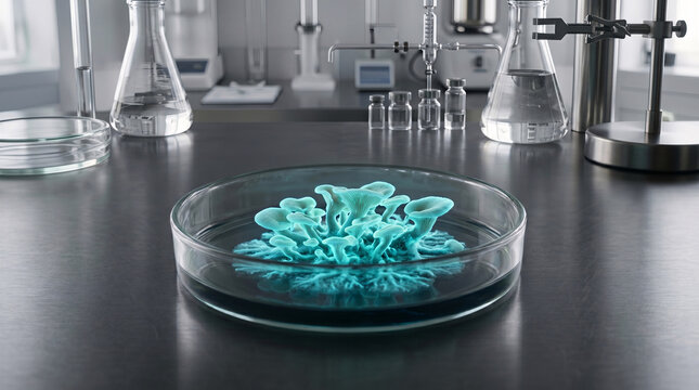 Culture Organique en Laboratoire dans une Bo&icirc;te de P&eacute;tri
