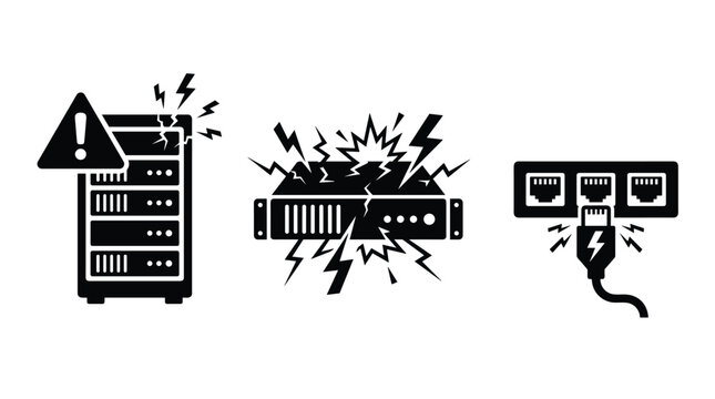 Icons depicting critical hardware failure.