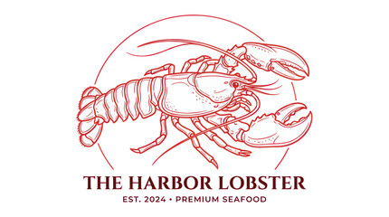 Lobster logo design for a premium seafood restaurant © rofik