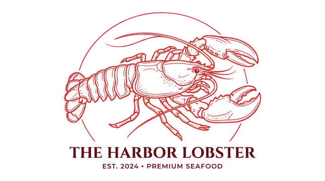 Lobster logo design for a premium seafood restaurant
