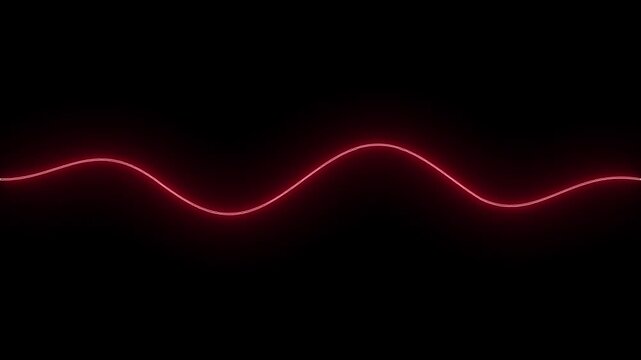 Abstract reed coolar Light Wave Moving Across Dark Background.