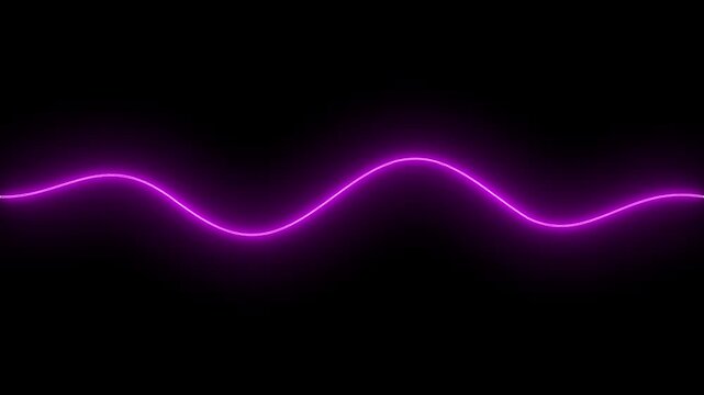 Abstract pinck coolar Light Wave Moving Across Dark Background.