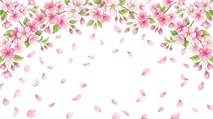 Obraz premium Spring Blossom Border Background