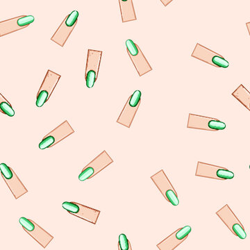 seamless pattern edge nail shape cartoon. lipstick flare, arrowhead mountain, pipe bridge edge nail shape sign vector