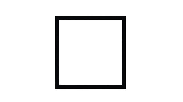 Square icon presents a solid black border of uniform thickness, offering a versatile and clean geometric element that works perfectly as a focal point for modern design and professional layouts.