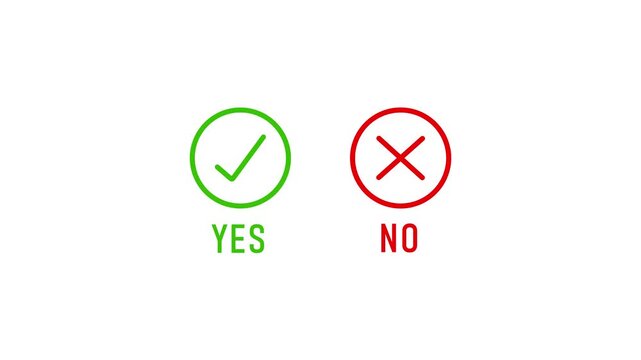 Green RIGHT checkmark and red WRONG cross symbols on a dark grid background right wrong.