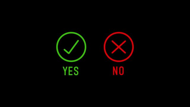 Green RIGHT checkmark and red WRONG cross symbols on a dark grid background right wrong.