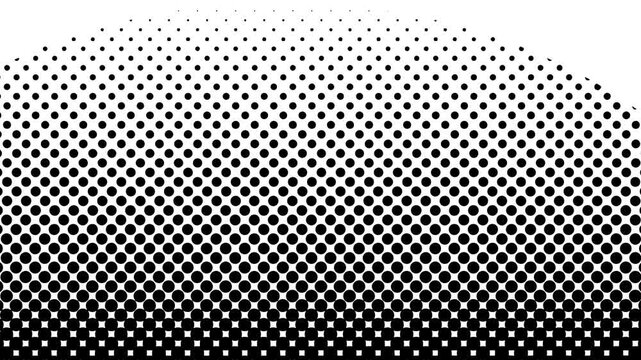 Monochrome halftone gradient dot pattern 4K