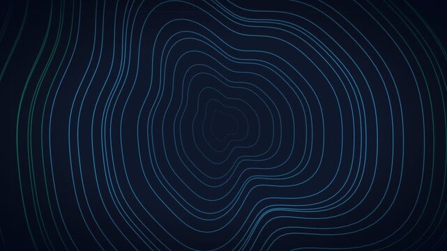 Minimalist Procedural Topographic Elevation Map Lines