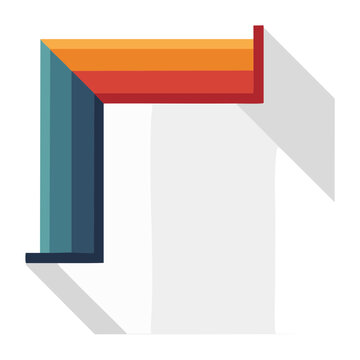 Flat design document icon with gradient header
