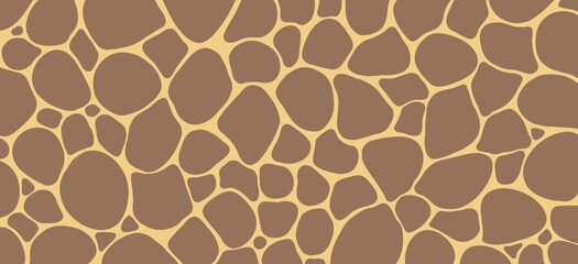 キリンの斑点模様のカラーイラスト © Dahlia