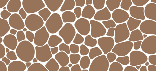 キリンの斑点模様の背景イラスト © Dahlia