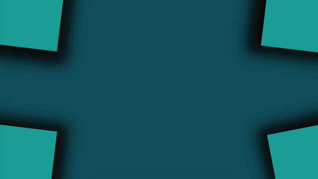 Abstract dark teal background with recessed cross‑shaped geometric design bordered by lighter teal rectangular segments creating depth vector art illustration