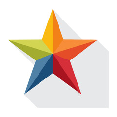 Fototapeta premium Colorful flat design star icon
