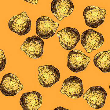 pattern chickpea hummus raw hand drawn. food vector, arabic shot, lebanese top, pea chana, cooking view chickpea hummus raw vector sketch illustration