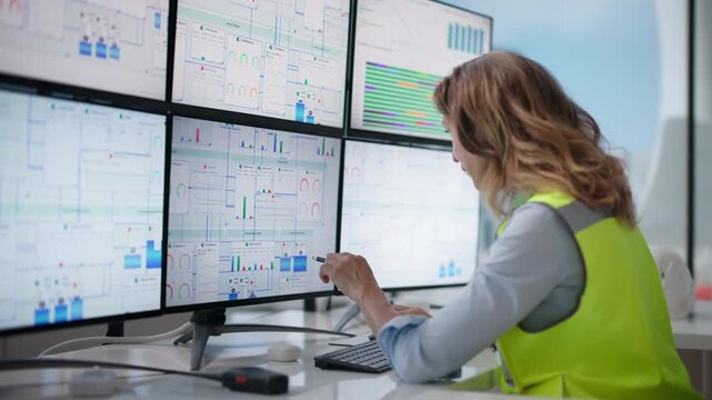 Engineer Carefully Traces SCADA Process Diagram