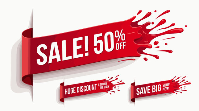 Discount Sale Banner with Big Saving.
