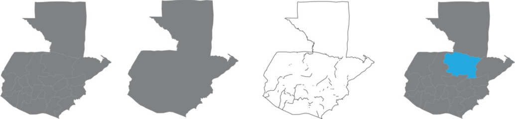 Fototapeta premium Isolated map of congo with highlighted region