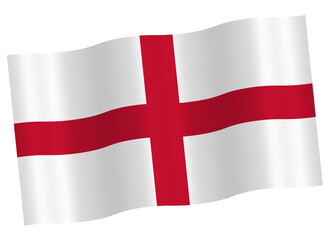 Fototapeta premium wavy flag of England
