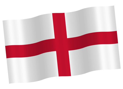wavy flag of England