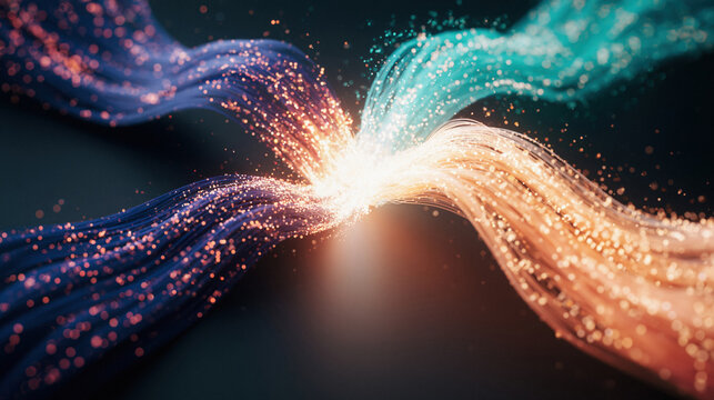 Hero image background cosmic energy particles explosion