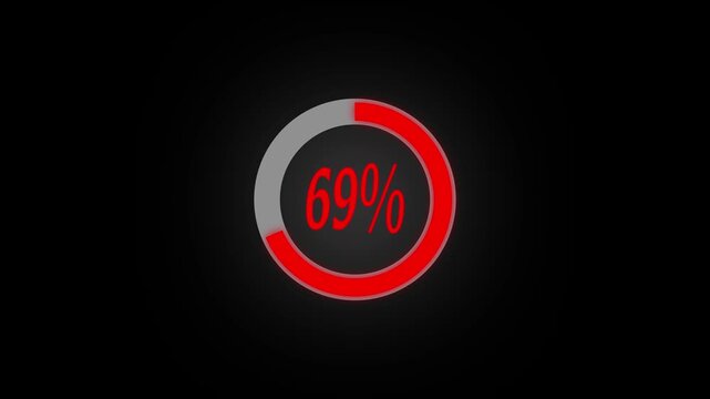 70 seventy eight percent number circle pie diagram chart animated.4k
