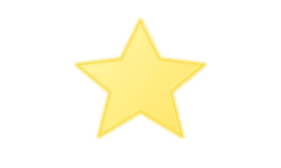 Fototapeta premium Golden Star Isolated on White Background Elegant Symbol for Award Celebration and Premium Decoration