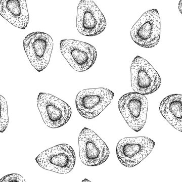 seamless pattern snake salak fuit hand drawn. salacca fresh, skin top, sala tropical snake salak fuit black sketch illustration