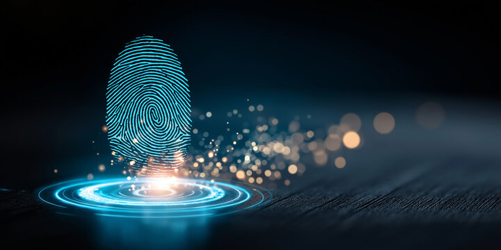 Digital fingerprint representing the importance of data privacy and security in today's technological landscape