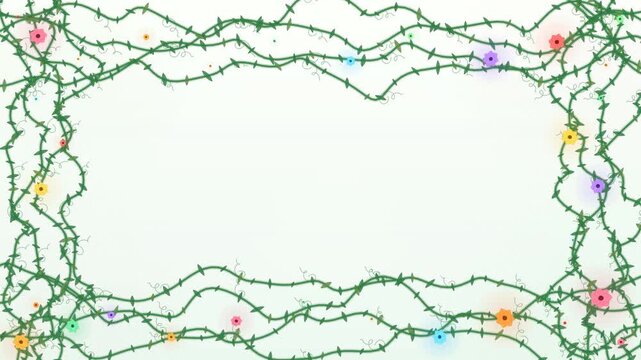 Rose Vine Border Bloom Loop With Empty Center