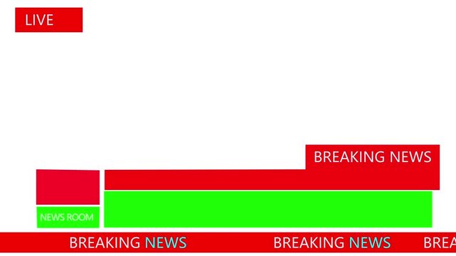 Breaking news broadcast lower thirds and live overlay pack for media production live broadcast news overlay