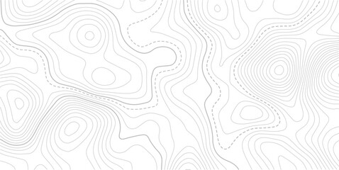 White abstract topography topology line map decorative vector background with black outline.  Contour background geographic grid. Vector illustration. © MDSOHEL