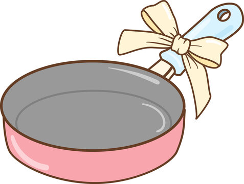 Cartoon Pan with Yellow Bow