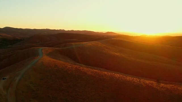 Aerial View of Razorback Lookout- Ikara Flinders Ranges National Park, South Australia, Australia