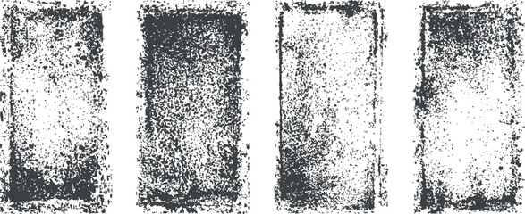 Obraz premium Grunge rectangle borders set distressed vintage textured frames design elements