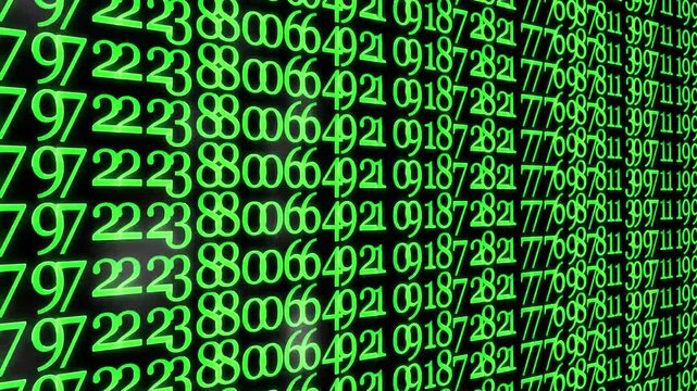 Digital matrix background, with scrolling green, binary code and, data streams for, cyber security
