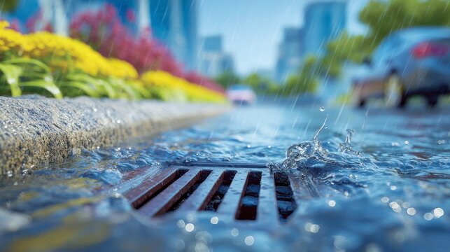 Stormwater Management System with Urban Drainage in Rainy Environment