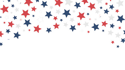 Fototapeta premium USA 250th Anniversary Patriotic Background with Waving American Flag Banners, Stars, and Confetti. Vibrant Festive Design for Independence Day, July 4th, Memorial Day, and National Celebrations.
