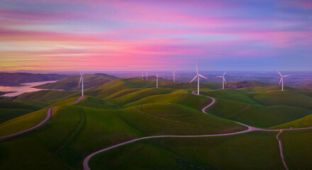Panorama View of Wind Farm © Jennifer Chen