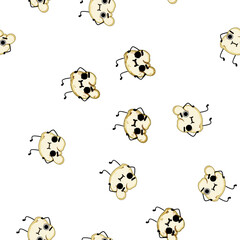 Obraz premium pattern pop popcorn character cartoon. food box, poster comic, video doodle pop popcorn character sign vector