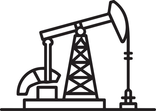 oil pump jack machine for extracting petroleum on a white background