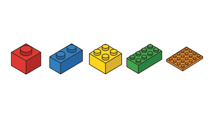 Colorful plastic building blocks toys. © MUSTAKIM
