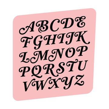Elegant cursive alphabet letters t shirt design apparel clothing print with apparel t-shirt design apparel clothing print