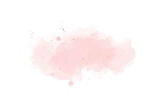 Pastel pink watercolor paint brush stroke background for banner or valentine's day and wedding elements