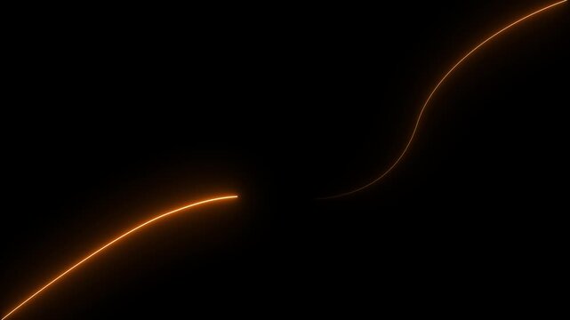 Neon glowing curved upward line graph on dark background representing business growth, financial performance, data analytics and market trend.4k motion graphics video animation