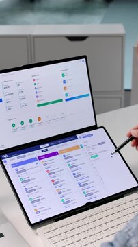 Human Resources Manager Reviewing Candidate Profiles During Online Interview